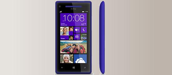 HTC WIndows Phone 8X in black and purple