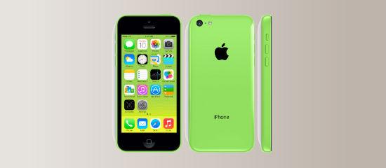 The iPhone 5C in bright green