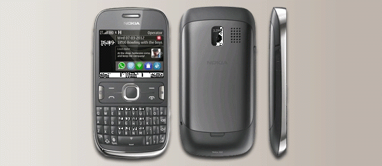 Nokia Asha 302 color gris.