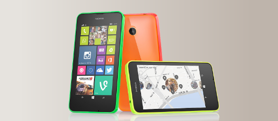 El Nokia Lumia 635 en verde, amarillo y naranja